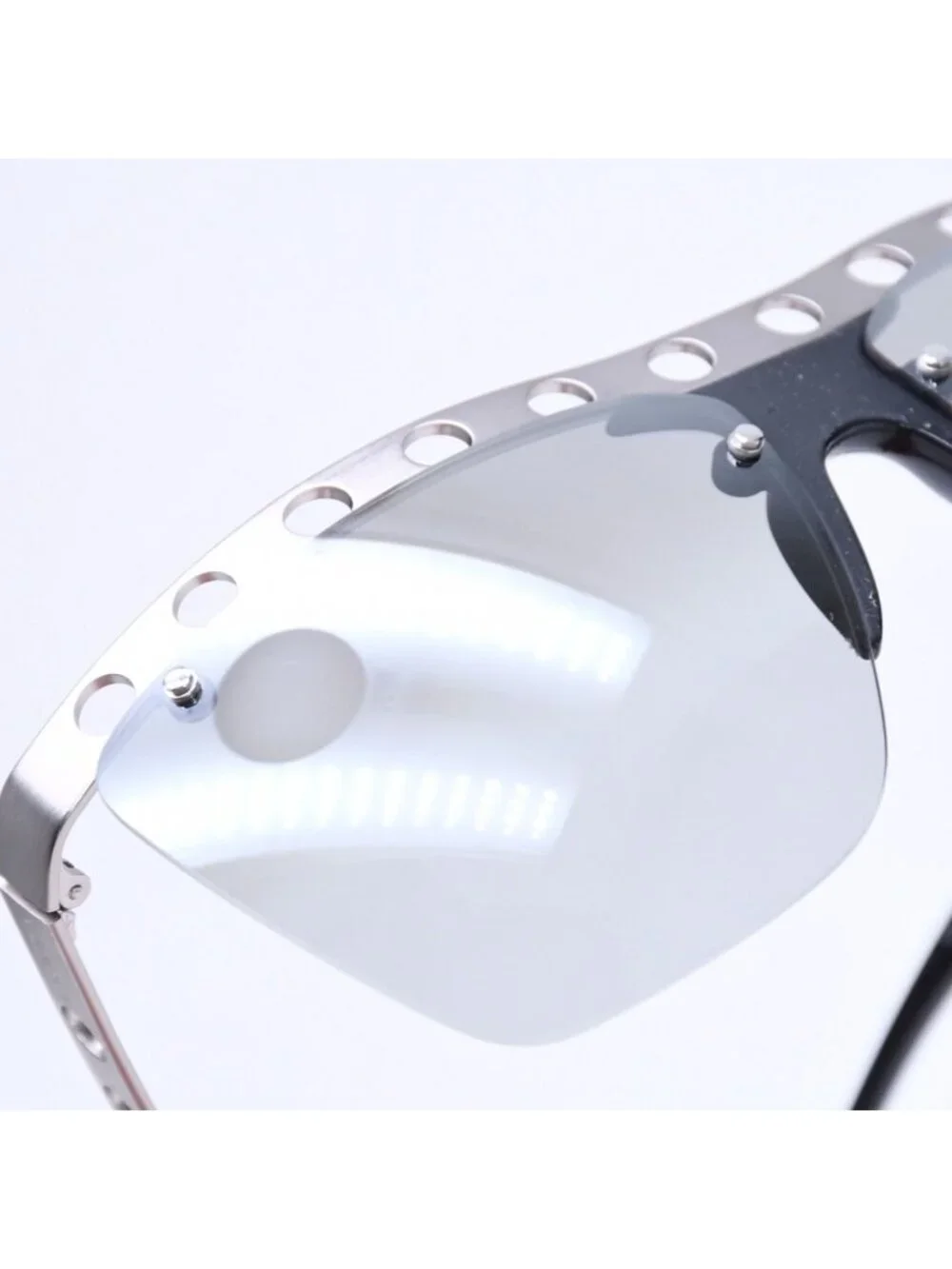 Prada Sunglasses Eyewear Metal Acetate Silver Black